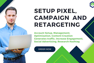 set up pixel, facebook, instagram, campaign and retargeting