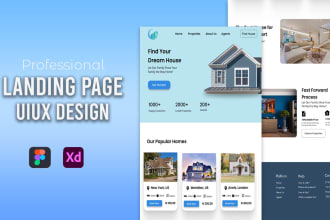 create a high converting landing page UI UX design