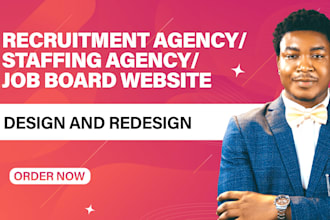 design recruitment agency website and staffing agency website job board website