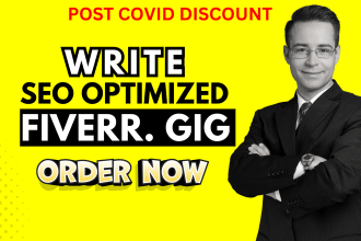 write complete gigs with SEO description for fiverr profile to get higher sales