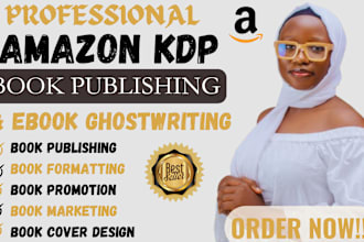be your ghostwriter amazon kindle,kdp book formatting,editing,line editing