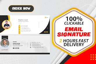 clickable HTML email signature for outlook, gmail, apple etc