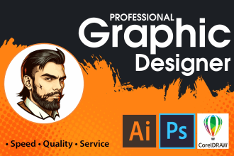 do any graphic design in adobe illustrator, adobe photoshop, coreldraw work,