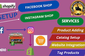 set up instagram shopping facebook shop and integrate with shopify store
