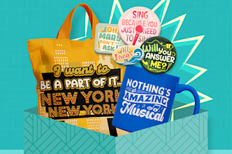 design cute typography posters, tshirt, merchandise