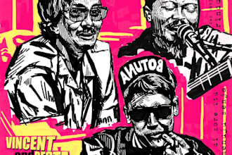 draw marker sketch portraits and illustrations