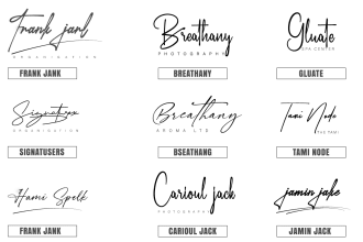 design professional handwritten signature logo or watermark