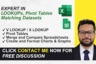 do vlookup and add pivot tables on your excel and google sheets