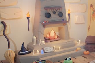 3d model low poly stylized assets
