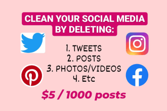 delete tweet post photo on social media account