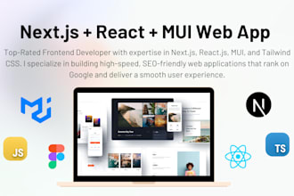 build a stunning, fast, and SEO optimized nextjs react mui web app