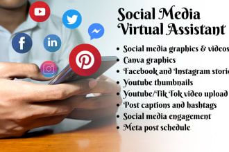 be your social media virtual assistant or admin help VA