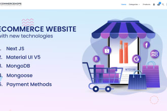 professional ecommerce website development with nextjs, mui, and tailwind CSS