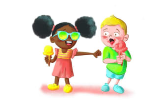 african american children story book illustration and cover