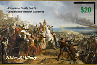 write articles and scripts about history,military