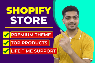 create shopify dropshipping store or shopify website
