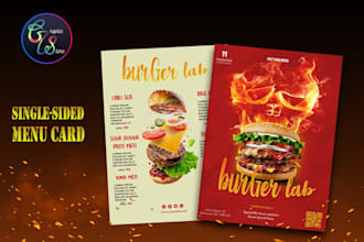 design or edit your menu cards