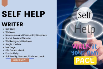 ghostwrite self help, mental health, life coach, workbook, journal, ebook writer