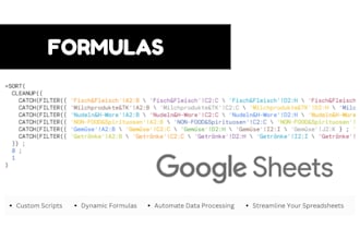 write google sheets formulas