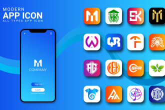 do app icon modern tech android startup minimalist technology web logo design