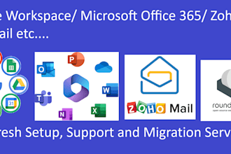 quickly setup and migrate emails to google workspace, microsoft 365, zoho