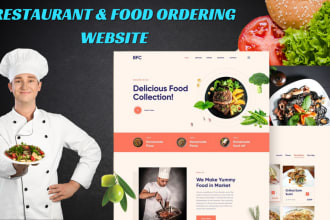 do restaurant, food or bakery website in wordpress with online order, delivery