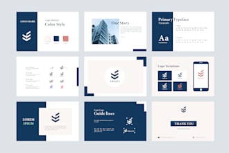 design your company logo and full brand identity or brand style guides book