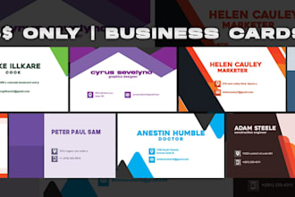 design professional business card design in one day