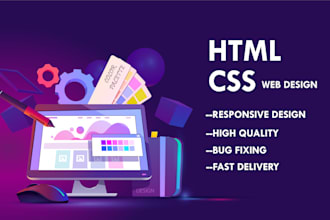 do creative  website design using HTML CSS bootstrap