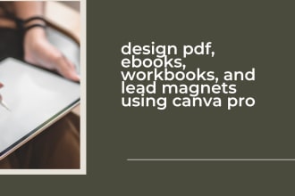 design pdf, ebooks, workbooks, and lead magnets using canva pro