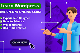help you learn wordpress website design,  woocommerce and digital marketing