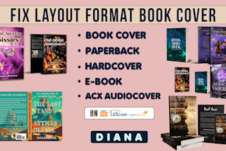 do book cover formatting layout design for amazon kdp paperback and acx