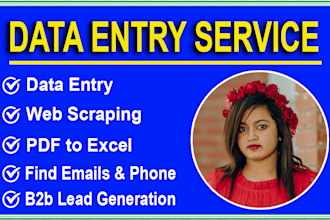 be your virtual assistant for excel data entry, web scraping and b2b leads
