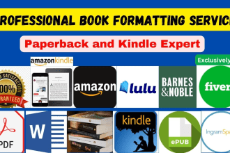 do paperback, kindle, and epub formatting