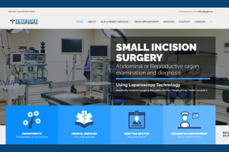 design hospital website, clinic, healthcare website medical doctor websites