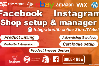 manage facebook instagram business shop and product listing