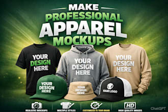 make professional clothing brand apparel mockups
