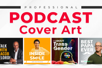 design professional podcast cover artwork and podcast logo
