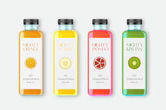 do professional juice label and beverages label designs