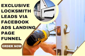 exclusive locksmith leads garage door via facebook ads locksmith landing page