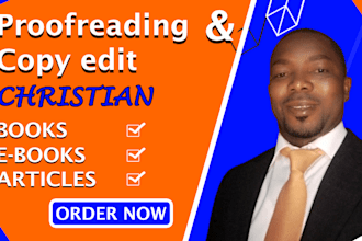 line edit and professionally proofread your christian books