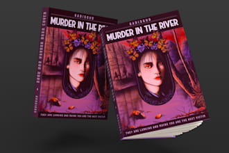 create a professional mystery book cover illustration design