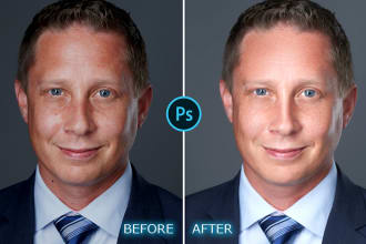 do photo touch up and high end photo retouching in photoshop