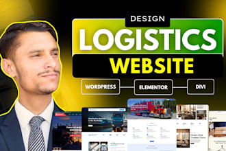 design a website for courier, logistics, transportation, or towing services