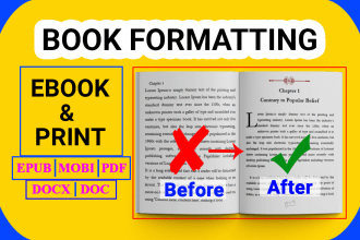 do your book formatting and layout design for amazon KDP, ingramspark, lulu