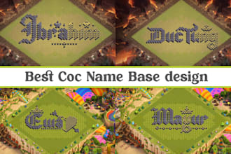 write your name in clash of clans using walls