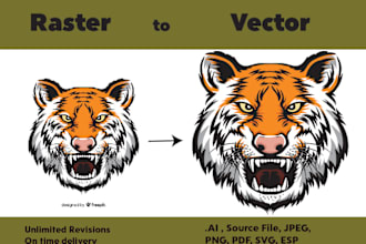 do manual vector tracing, redraw images, logo professionally