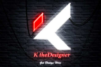 make a neon logo design