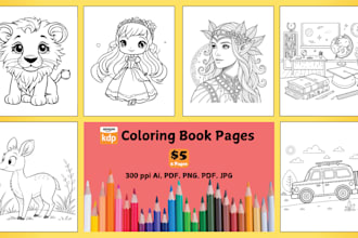 draw bold and easy coloring book pages and children coloring book