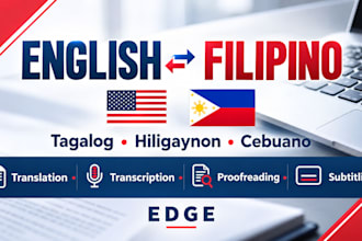 translate english to tagalog or english to hiligaynon